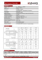 ZHYQ PT124G-113T oil filled melt pressure transducer - 2