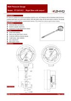 ZHYQ PT124Y-612 Mechanical rigid melt pressure gauge with output - 1