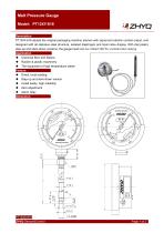 ZHYQ PT124Y-616 Electric contact flexible stem melt pressure gauge - 1