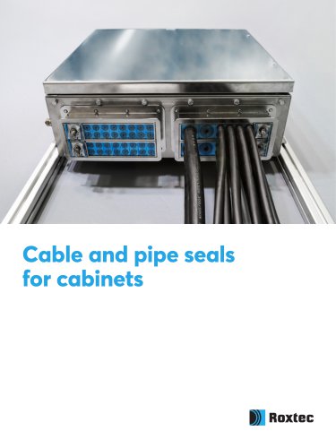 Cable and pipe seals for cabinets