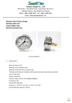 Seasons Gauge 63mm (2.5") Stainless Steel Liquid Fillable Pressure Gauge Back Entry-1