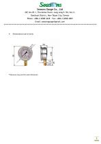 Seasons Gauge 63mm (2.5") Stainless Steel Liquid Fillable Pressure Gauge Bottom Entry-2