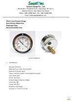 Seasons Gauge 75mm (3") Diaphragm Low Pressure Gauge Back Entry with Flange-1