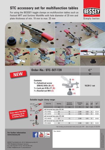 STC accessory set for multifunction tables