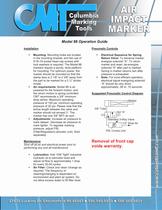 Single Acting Air Impact Marker Model 88 Operation Guide and Parts List - 1