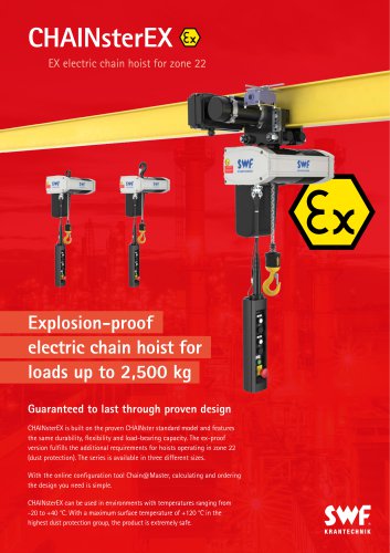 EX electric chain hoist for zone 22