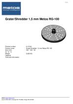 Grater/Shredder 1,5 mm Metos RG-100 - 1