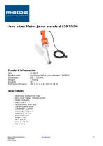 Hand mixer Metos Junior standard 230/1N/50 - 1