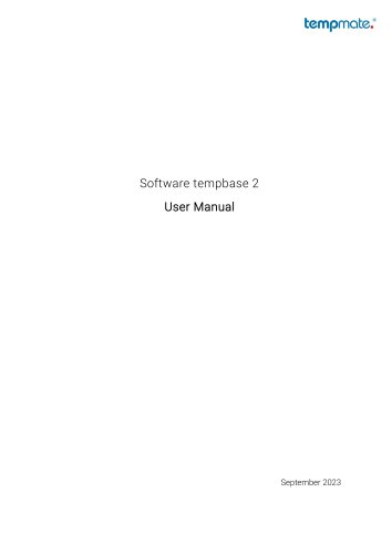 tempbase-2 Software Manual