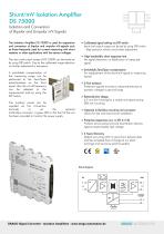 Shunt/mV Isolation Amplifier  DS 75000-1