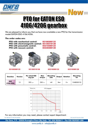 PTO FOR EATON ESO 4106/4206 GEARBOX