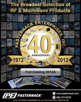 2012A Pasternack Enterprises RF, Microwave and Fiber Optics Catalog 296 Pages. -1
