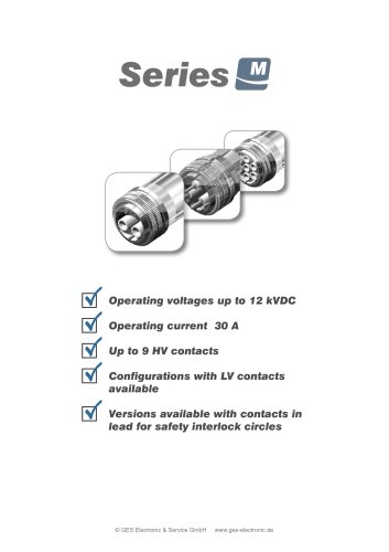 Series M - multipin HV connectors up to 12 kVDC