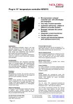 Plug-in 19” temperature controller NR3070-1