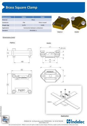 Brass Square Clamp