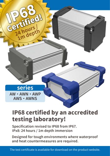 AWP series - IP68 ALUMINIUM ENCLOSURE with SILICONE PROTECTOR