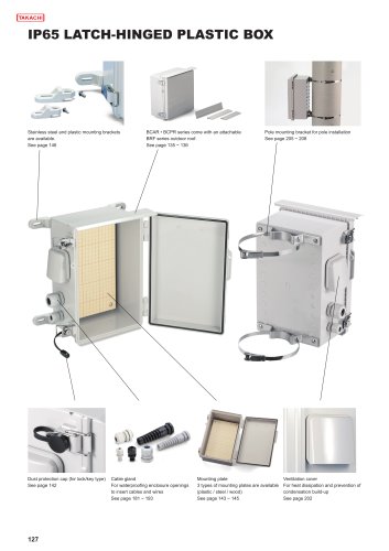 BCAP・BCPC series - IP65 LATCH-HINGED ABS & POLYCARBONATE PLASTIC BOX