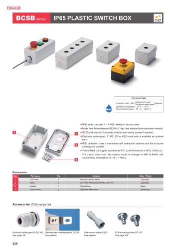 BCSB series - IP65 PLASTIC SWITCH BOX