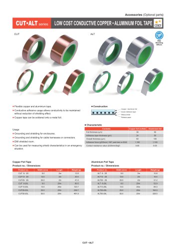 CUT series - LOW COST CONDUCTIVE COPPER FOIL TAPE