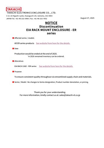 ER series - EIA RACK MOUNT ENCLOSURE