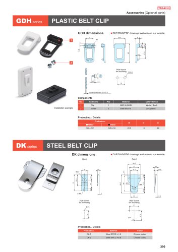 GDH series - PLASTIC BELT CLIP