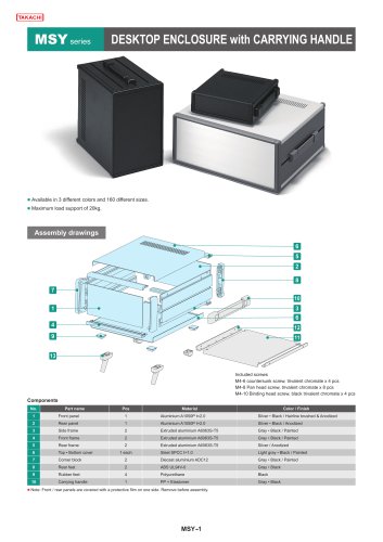 MSY series - DESKTOP ENCLOSURE with CARRYING HANDLE