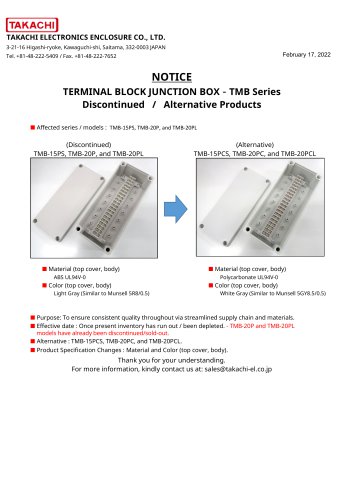 TMB series - TERMINAL JUNCTION BOX