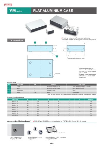 YM series - FLAT ALUMINIUM CASE