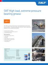 SKF High load, extreme pressure bearing grease LGEP 2 - 1