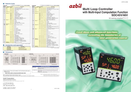 Multi Loop Controller with Multi-input Computation Function SDC45V/46V