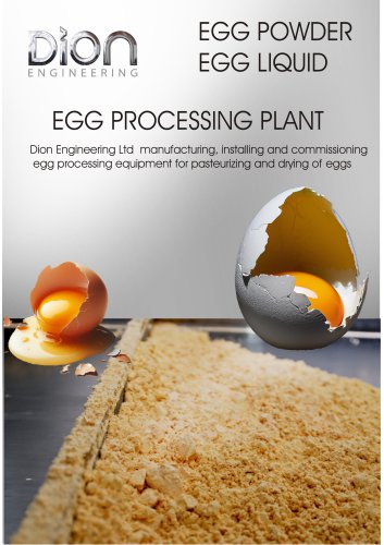 LIQUID EGG PROCESSING FACTORY SETUP