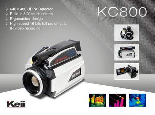 Keii Handheld Infrared camera KC800/ Thermal Imaging/ Portable Infrared cameras KC800 for industrial / 640x480 pixels/ High efficiency for Elcectrical / Mechanical/ Building diagnostics/ Automation/ energy conservation / Environmental Inspection