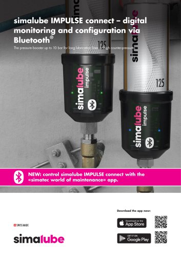 simalube IMPULSE connect – digital monitoring and configuration via Bluetooth®