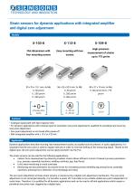 Strain sensors for dynamic applications with integrated amplifier and digital zero adjustment