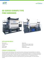 GE series Europe type single shaft fine shredder-2