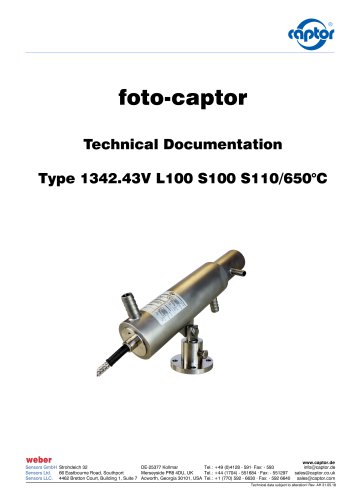 Data sheet 1342.43V L100 S100 S110/650°C