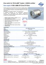 Data sheet flow-captor 4120.1xMA S113 S110 - 1