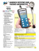 Handheld Rotating Vane Anemometer and Thermometer  HHF143 Series - 1