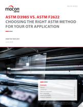 Comparison of ASTM D3985 vs. F2622 Methods - 1