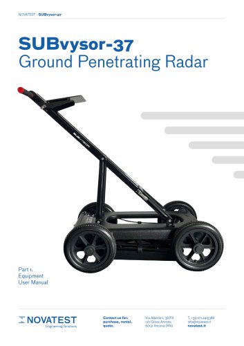 SUBvysor-37 GPR  User Manual