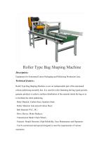 Roller Type Bag Shaping Machine - 1