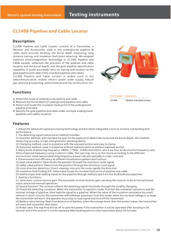 CL1400 Pipeline and Cable Locator