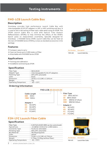 FHO-LCB Launch Cable Box