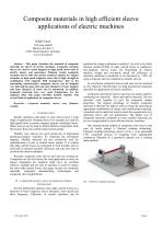 Composite materials in high efficient sleeve applications of electric machines - 1