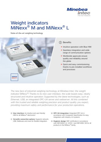 Weight indicators  MiNexx&reg; M and MiNexx&reg; L