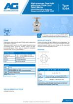 High-pressure flow sight glass type 520A Class 300/1500 lbs