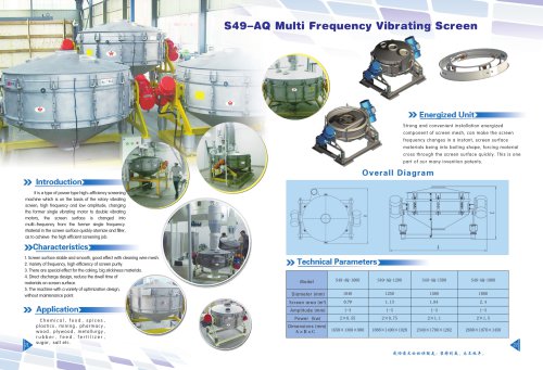 Weiliang S49-AQ circular vibrating screener for food and chemical industry