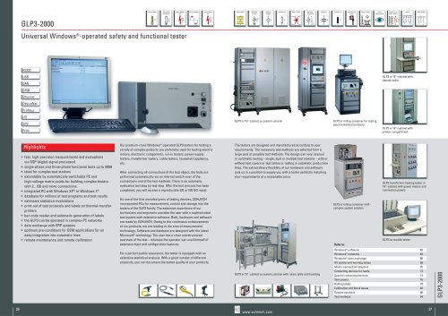 GLP3 | Combination tester [PE + Iso + Leakage + HV + Function + R + Visual +++]