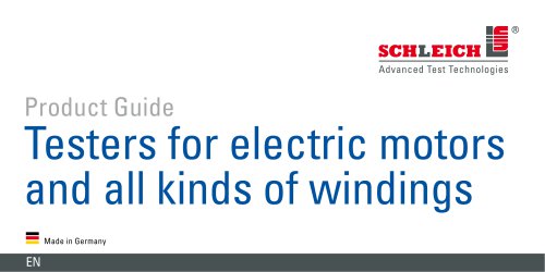 Testers for electric motors and all kinds of windings