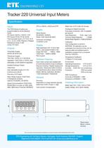 Tracker 220 Universal Input Meters - 2